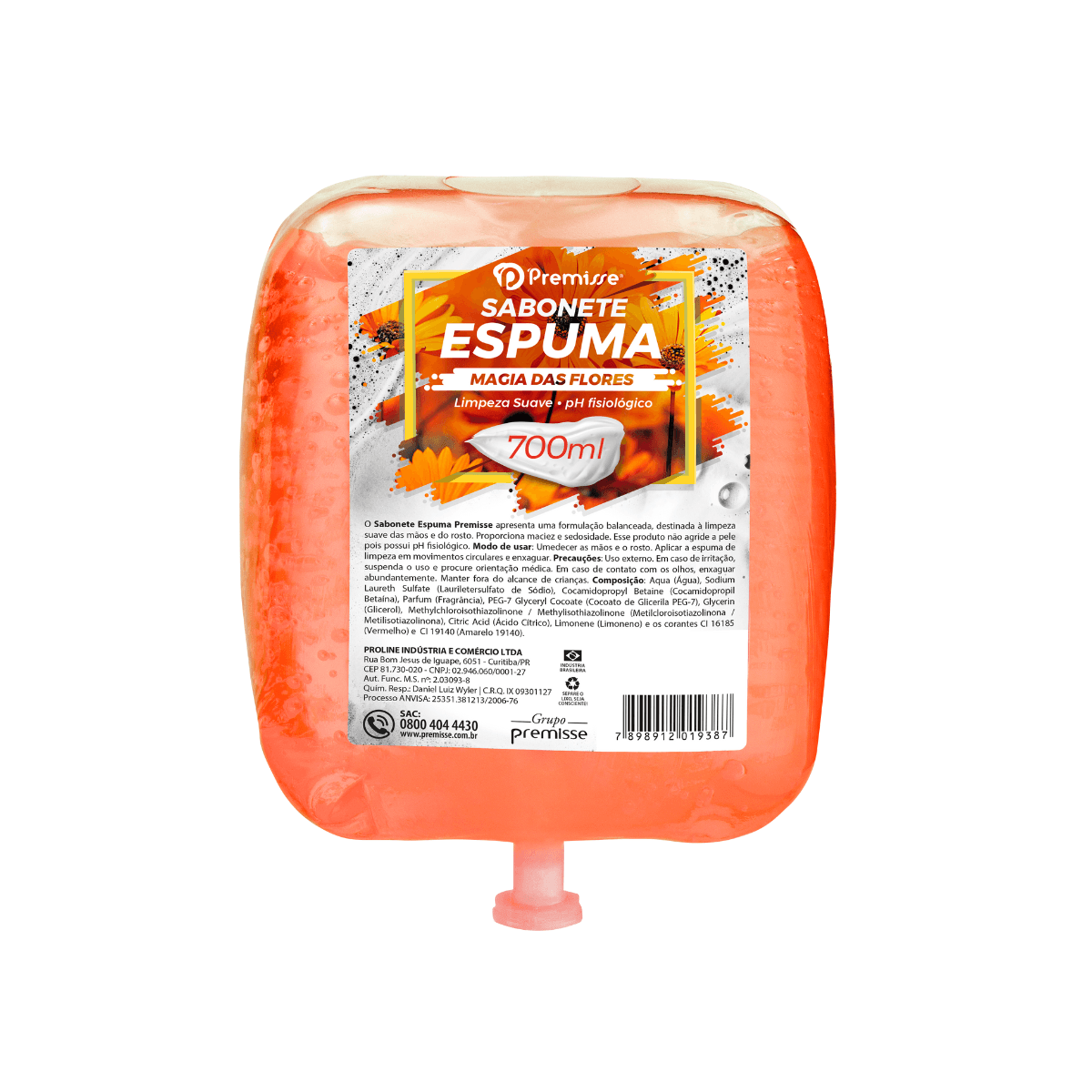 Sabonete Espuma Refil Flores 700ml Premisse
